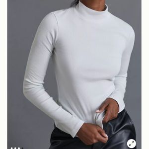 Anthro Ribbed Turtleneck in BLACK